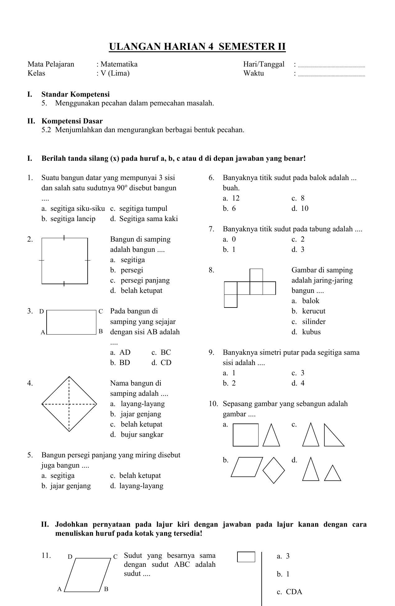 Soal Matematika Kelas Xi Persamaan Linear.doc Pendidik Siswa
