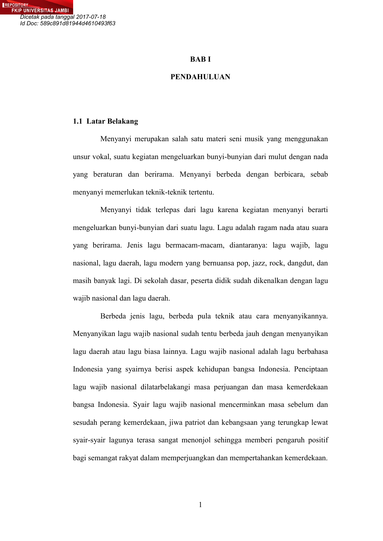 1 Bab I Pendahuluan 1 1 Latar Belakang Menyanyi Lagudaerah Direktori Lengkap Lagu Daerah Nasional Indonesia