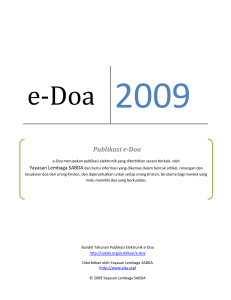 Publikasi e-Doa - SABDA