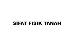 SIFAT FISIK TANAH