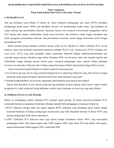 pengkajian kebijakan perdagangan dan investasi riil di