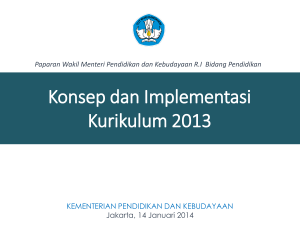 Konsep dan Implementasi Kurikulum 2013