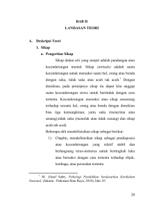 20 BAB II LANDASAN TEORI A. Deskripsi Teori 1