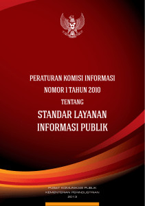standar layanan informasi publik