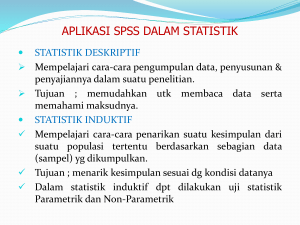 APLIKASI SPSS DALAM STATISTIK