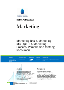 Modul Marketing [TM2]. - Universitas Mercu Buana