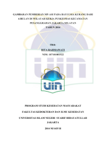 gambaran pemberian mp-asi pada bayi usia kurang dari 6 bulan di