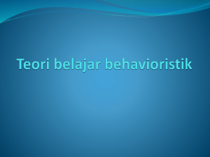 Teori Belajar Behavioristik dan contoh