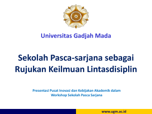 Universitas Gadjah Mada Menuju Socio- Entrepreneurial
