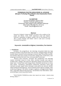 PEMIKIRAN POLITIK JAMALUDDIN AL-AFGHANI - e