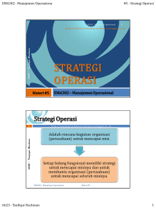 Strategi Operasi - Taufiqur Rachman