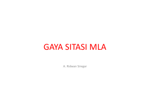 LI-9 Gaya Sitasi MLA - Bahan Ajar Ilmu Perpustakaan