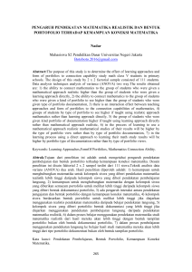 PENGARUH PENDEKATAN MATEMATIKA REALISTIK DAN
