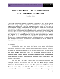 agenda kebijakan luar negeri indonesia pasca - E