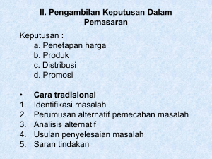 Pengambilan Keputusan Dalam Pemasaran