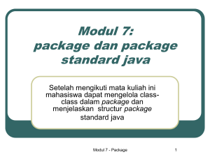 Modul 1: Sejarah, keunggulan dan struktur program Java