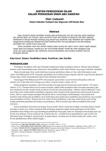 sistem pendidikan islam dalam pemikiran imam