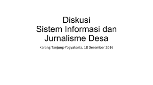 Diskusi Sistem Informasi dan Jurnalisme Desa