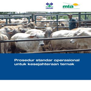 Prosedur standar operasional untuk kesejahteraan ternak