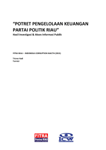 potret pengelolaan keuangan partai politik riau