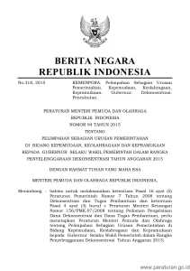 BERITA NEGARA REPUBLIK INDONESIA