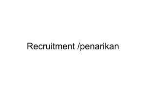 Recruitment /penarikan