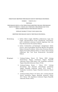 peraturan menteri perumahan rakyat republik indonesia