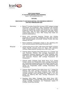 Peraturan PT Kustodian Sentral Efek Indonesia Nomor VII