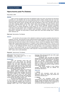 Hiperurisemia pada Pra Diabetes - Jurnal Kesehatan Andalas