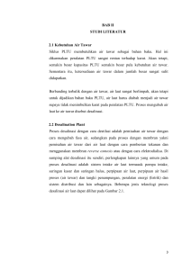 BAB II STUDI LITERATUR 2.1 Kebutuhan Air Tawar Siklus PLTU