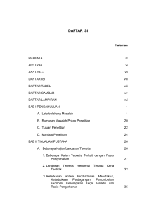 1 DAFTAR ISI halaman PRAKATA ABSTRAK ABSTRACT DAFTAR