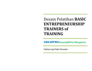 Desain Pelatihan BASIC ENTREPRENEURSHIP