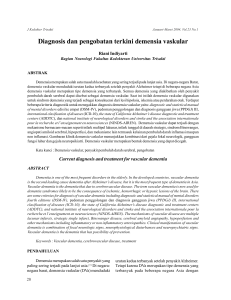 Diagnosis dan pengobatan terkini demensia vaskular