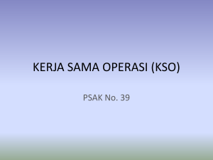 KERJA SAMA OPERASI (KSO)