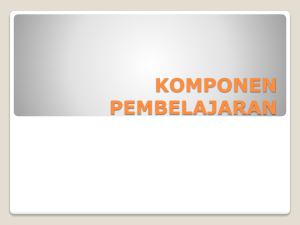 komponen pembelajaran