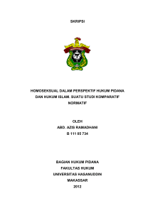 skripsi homoseksual dalam perspektif hukum pidana dan hukum