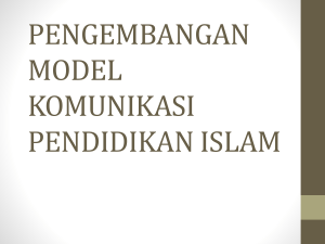 pengembangan model komunikasi pendidikan islam