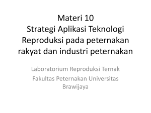 Materi 10 Strategi Aplikasi Teknologi Reproduksi