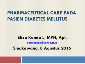 pharmaceutical care pada pasien diabetes mellitus