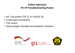 EnDev Indonesia PV-VP Troubleshooting Poster