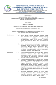 No. 32/KEP-BKIPM/2015 - Kementerian Kelautan dan Perikanan