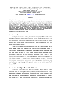 potensi pmri sebagai inovasi dalam pembelajaran matematika