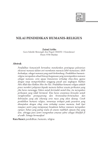 nilai pendidikan humanis-religius