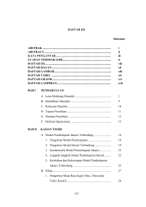 DAFTAR ISI Halaman ABSTRAK i ABSTRACT ii KATA PENGANTAR