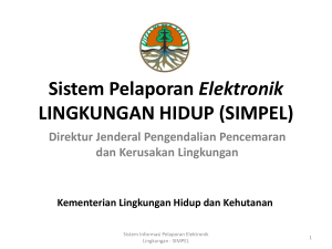 Sistem Pelaporan Elektronik Lingkungan Hidup (SIMPEL)