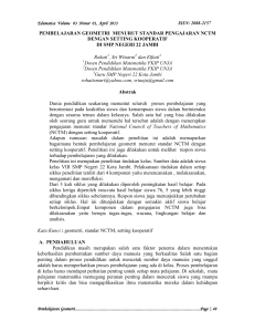 PEMBELAJARAN GEOMETRI MENURUT