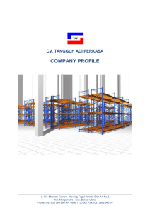 CV. TANGGUH ADI PERKASA COMPANY PROFILE SEJARAH