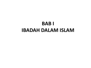 Bab I Ibadah dalam Islam