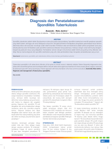 Diagnosis dan Penatalaksanaan Spondilitis Tuberkulosis