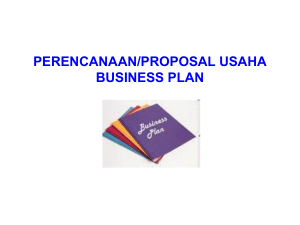 perencanaan/proposal usaha business plan